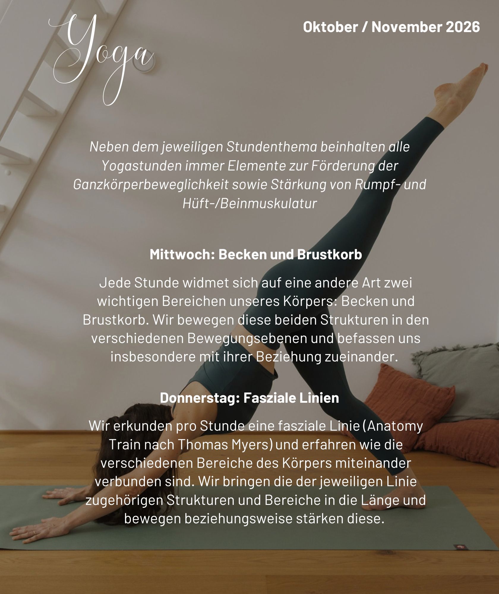 Aktuelle Themen der Yoga-Gruppenstunden